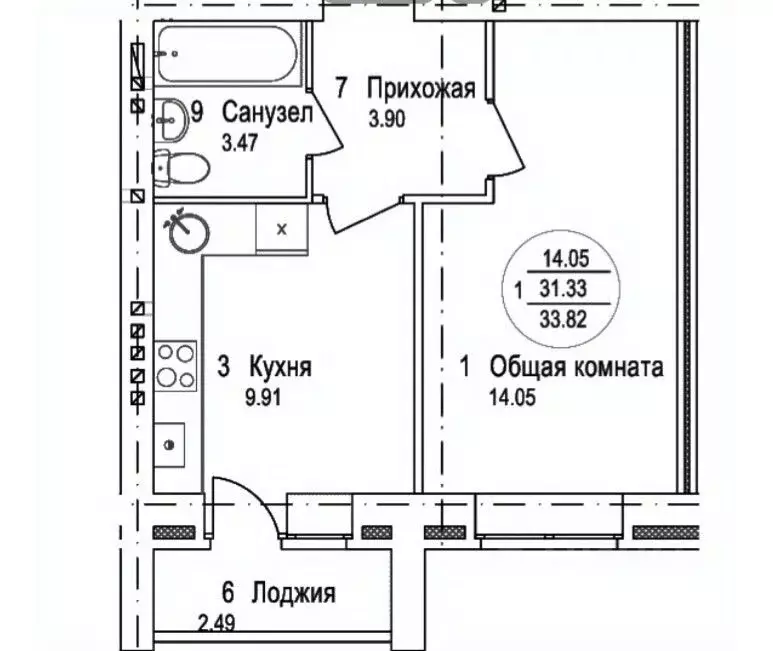 1-к кв. Марий Эл, Медведевский район, Пекшиксолинское с/пос, пос. ... - Фото 2