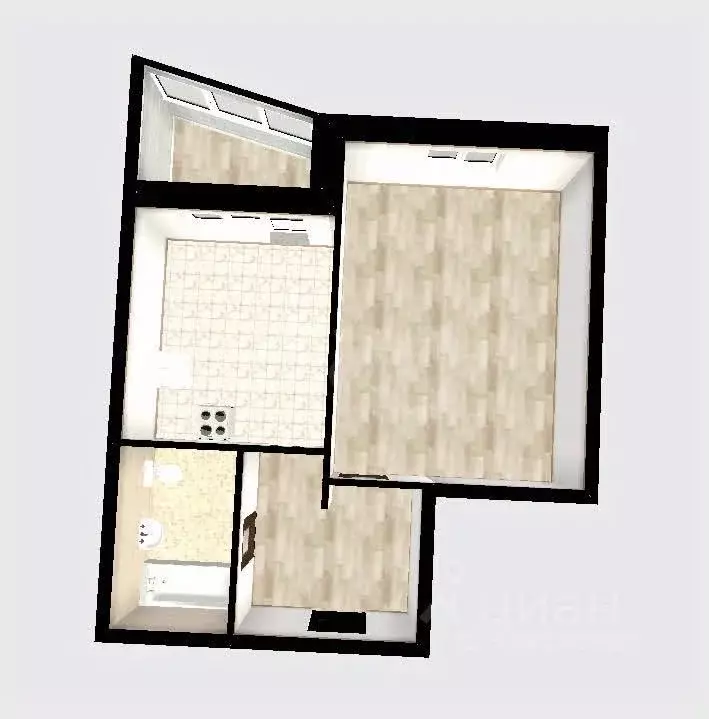 1-к кв. Тюменская область, Тюмень Заречный проезд, 39Ак1 (49.8 м) - Фото 1