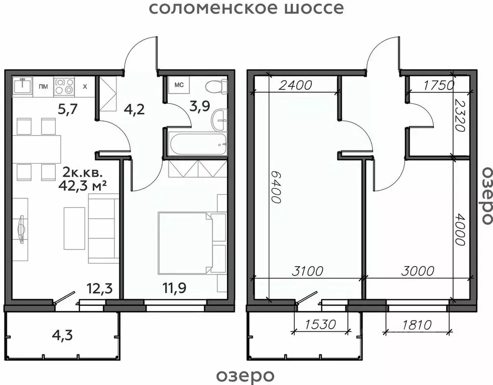 2-к кв. Карелия, Петрозаводск Район Северная промзона, Вороний Наволок ... - Фото 1