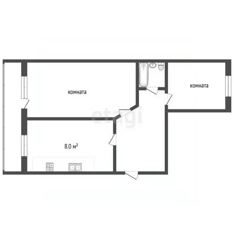 2-к кв. Владимирская область, Муром пос. Муромский, ул. Кольцевая, 31 ... - Фото 2