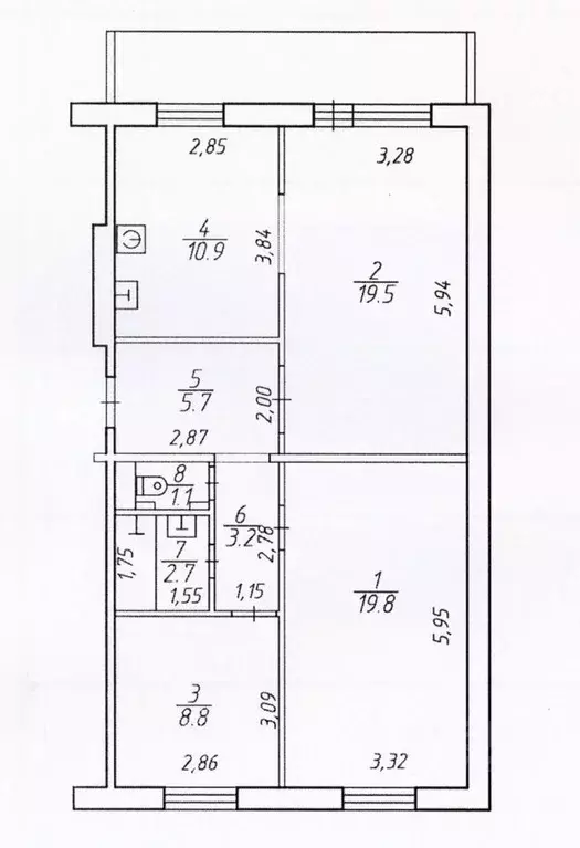 3-к кв. Карелия, Петрозаводск ул. Ригачина, 46 (71.7 м) - Фото 2