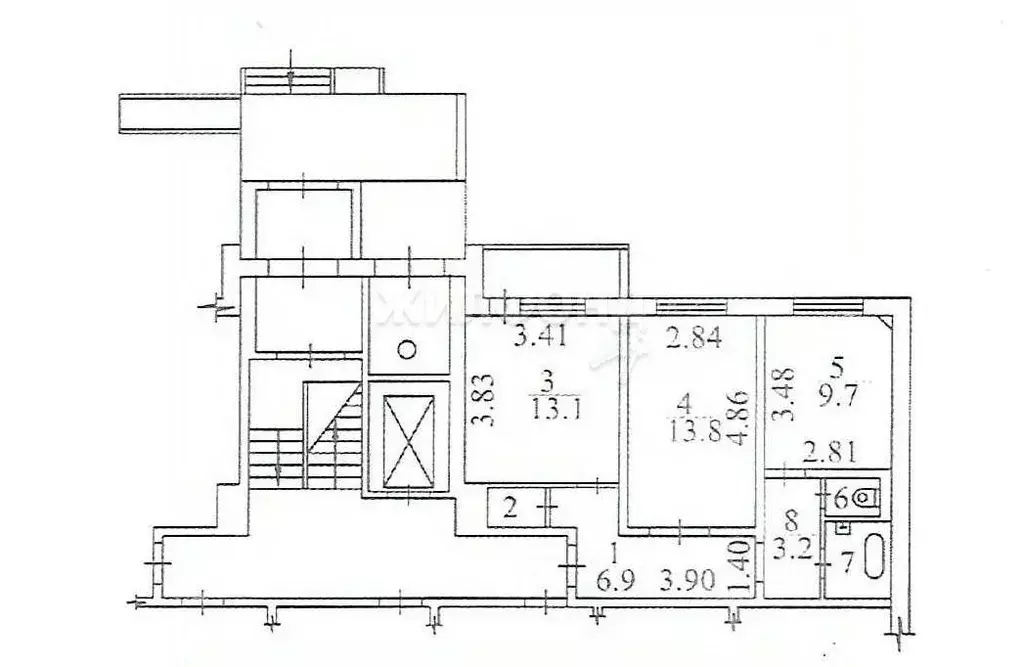 2-к кв. Новосибирская область, Новосибирск ул. Титова, 236/2 (51.8 м) - Фото 0