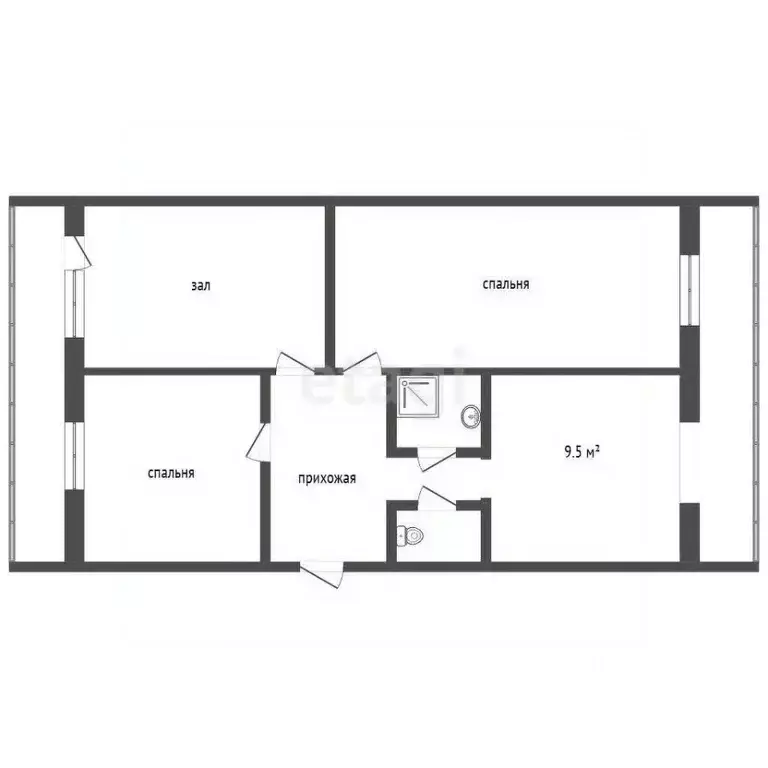 3-к кв. Севастополь ул. Николая Музыки, 66 (81.7 м) - Фото 2
