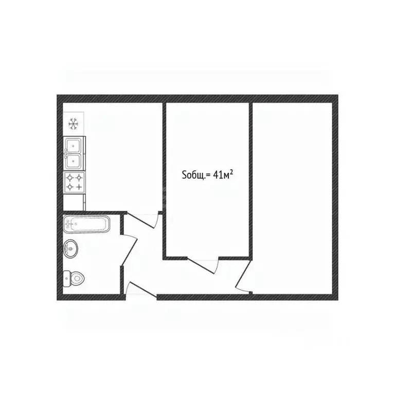 2-к кв. Брянская область, Брянск ул. Докучаева, 17 (41.0 м) - Фото 2