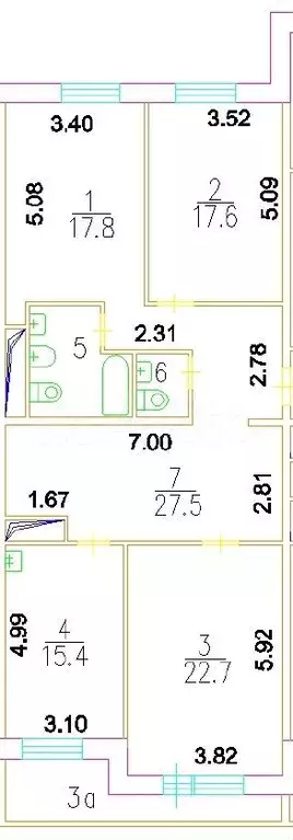 3-к. квартира, 110 м, 6/14 эт. - Фото 0