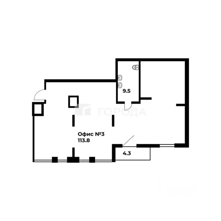 Офис в Новосибирская область, Новосибирск Республиканская ул., 33 (128 ... - Фото 2