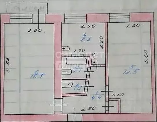 2-к кв. Курская область, Льгов ул. Примакова, 95 (41.6 м) - Фото 2