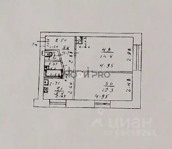 2-к кв. Кировская область, Киров ул. Широнинцев, 9А (40.2 м) - Фото 2