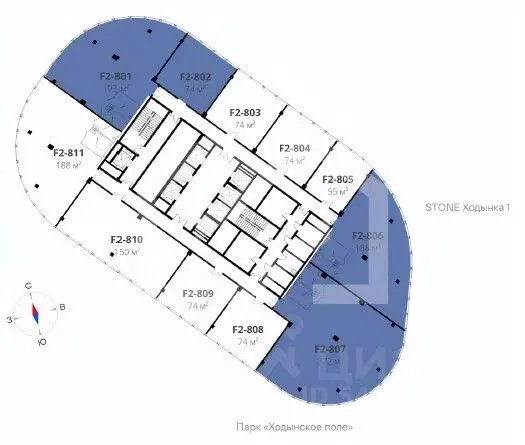 Офис в Москва Ходынский бул., вл1 (272 м) - Фото 2