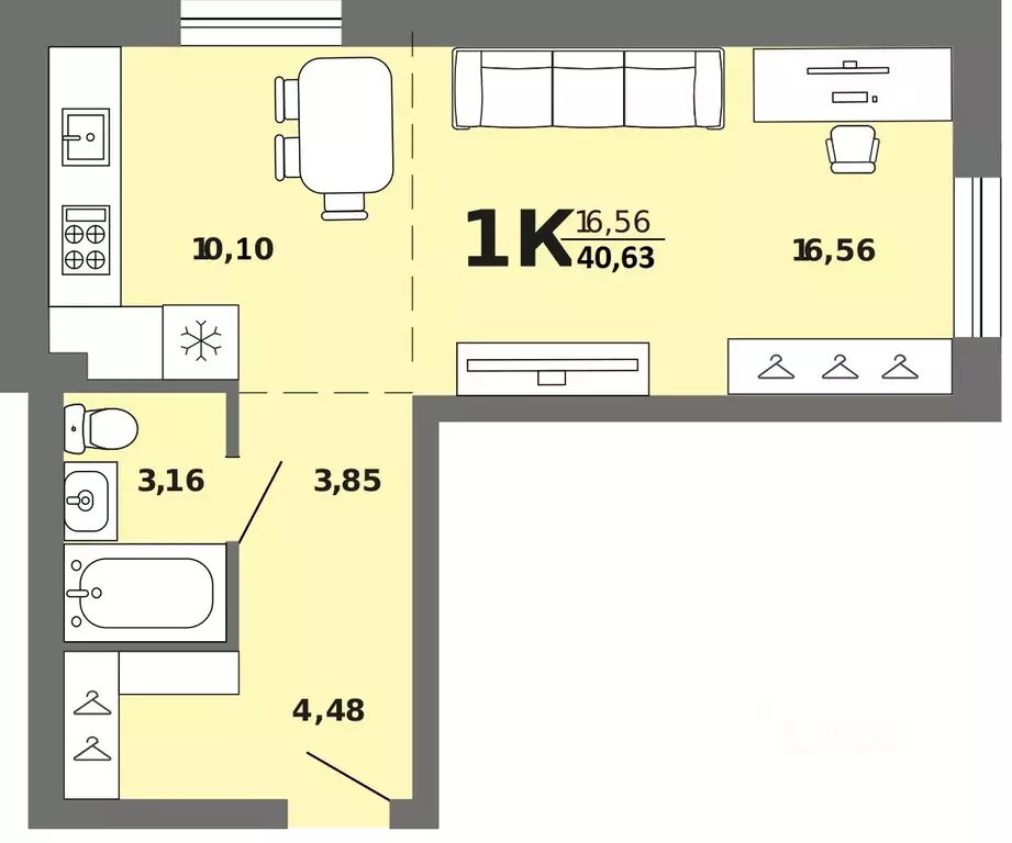 1-к кв. Алтай, Майминский район, с. Майма  (40.63 м) - Фото 0