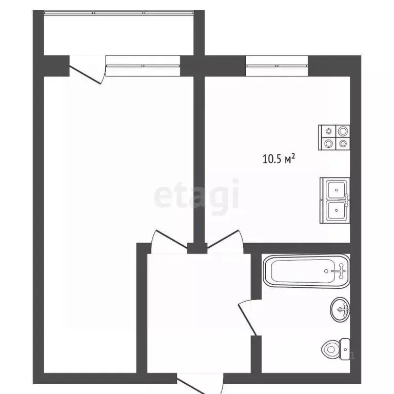 1-к кв. Краснодарский край, Анапа ул. Омелькова, 93 (40.9 м) - Фото 1