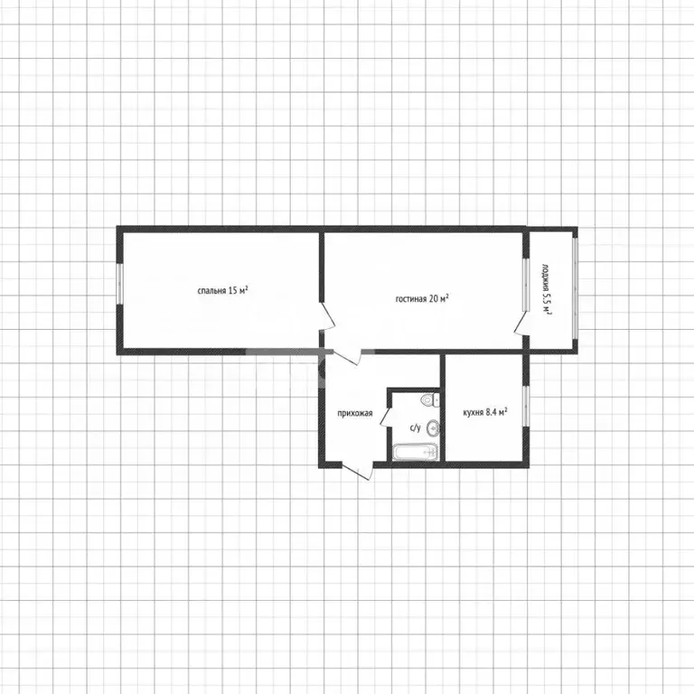 2-к кв. Адыгея, Майкоп Крестьянская ул., 337 (48.3 м) - Фото 2