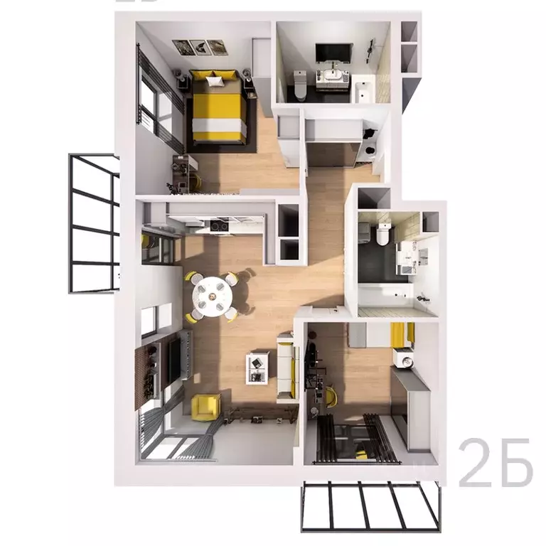 2-к кв. Тульская область, Тула ул. Некрасова, 2 (78.44 м) - Фото 1