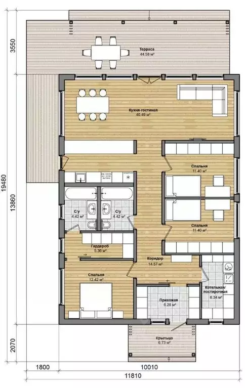 Дом в Ленинградская область, Всеволожский район, Лесколовское с/пос, ... - Фото 2