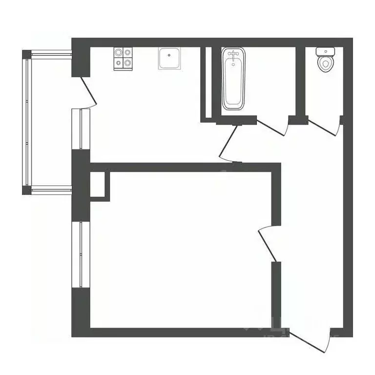 1-к кв. Кемеровская область, Юрга Фестивальная ул., 4В (35.6 м) - Фото 1
