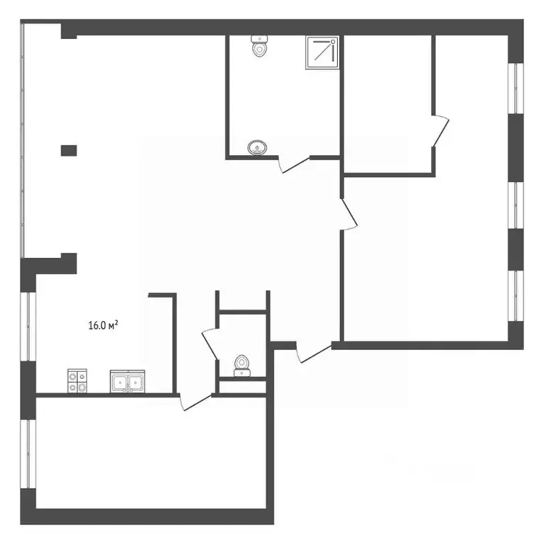3-к кв. Тамбовская область, Тамбов ул. Максима Горького, 31к3 (148.4 ... - Фото 2