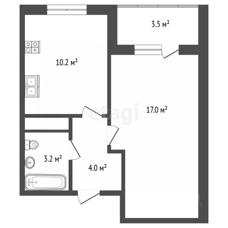 1-к кв. Московская область, Балашиха ул. Романычева, 1 (34.2 м) - Фото 2
