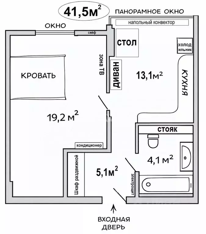 1-к кв. Московская область, Подольск городской округ, пос. Сосновый ... - Фото 2