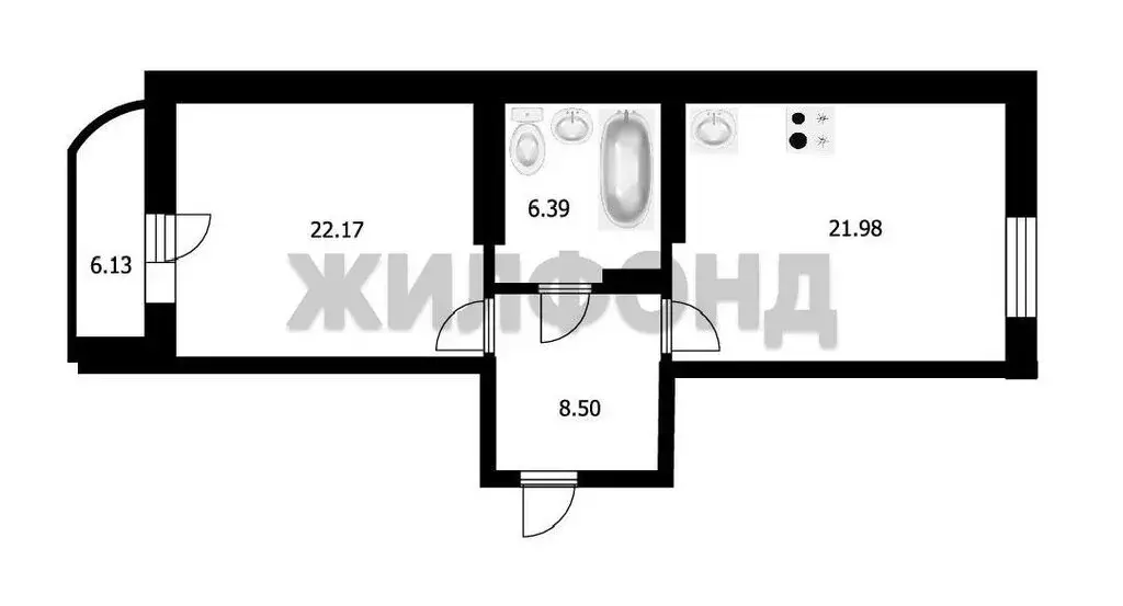 2-комнатная квартира: Новосибирск, улица Дуси Ковальчук, 238 (58.6 м) - Фото 0