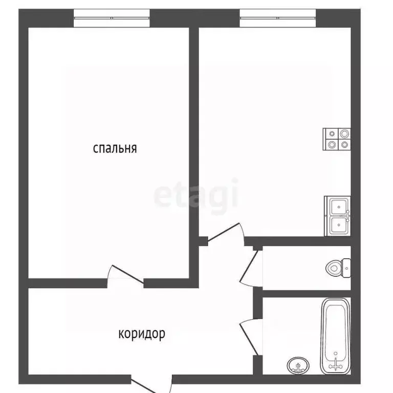 1-к кв. Тюменская область, Тюмень ул. Свердлова, 22 (33.0 м) - Фото 2