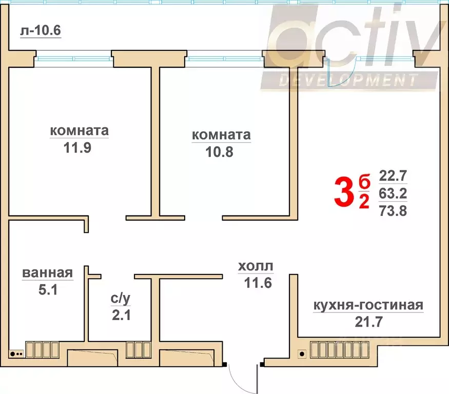 2-к кв. Свердловская область, Верхняя Пышма Гранд Успенский жилой ... - Фото 1