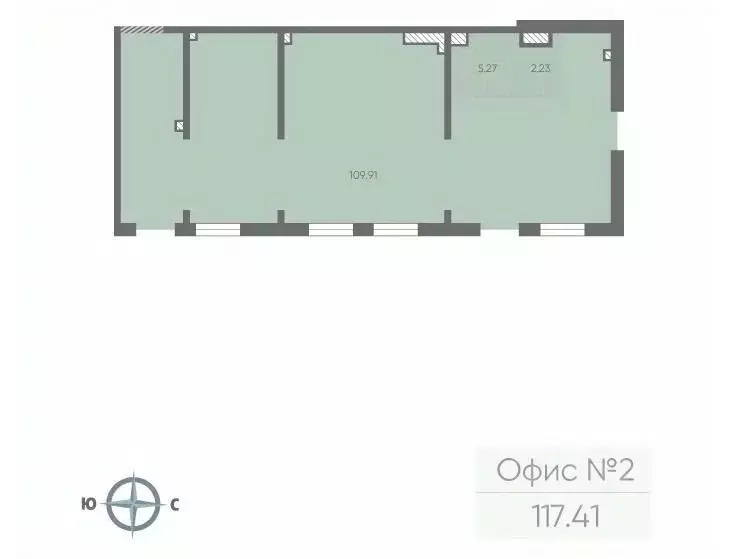 Офис в Санкт-Петербург Морская миля жилой комплекс (117 м) - Фото 1