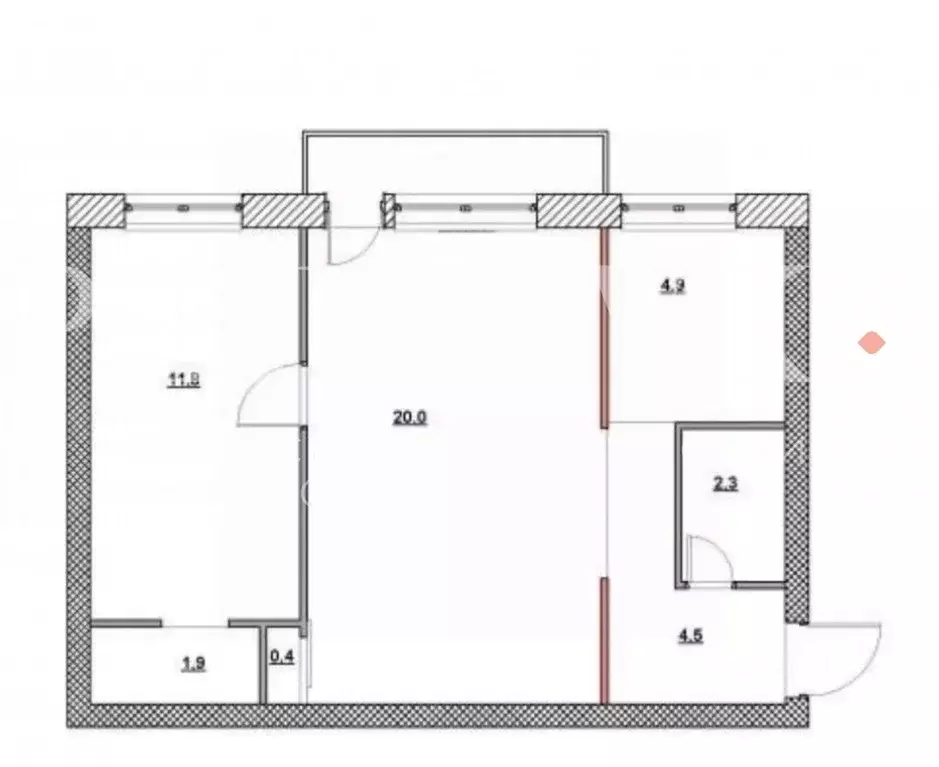 2-к кв. Московская область, Подольск Высотная ул., 23 (44.6 м) - Фото 1