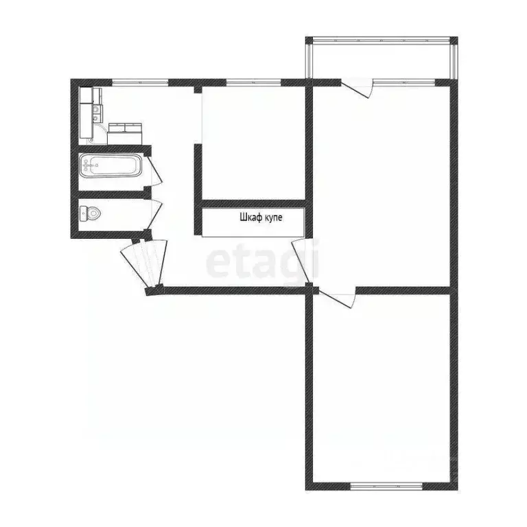 3-к кв. Иркутская область, Иркутск Красногвардейская ул., 16 (58.2 м) - Фото 2