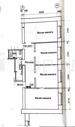 3-к кв. Кемеровская область, Киселевск ул. 50 лет города, 40 (72.5 м) - Фото 1