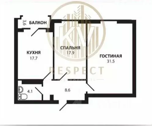 2-к кв. Ставропольский край, Кисловодск ул. Куйбышева, 7 (80.0 м) - Фото 1