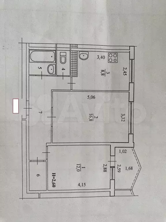 2-к. квартира, 51,9 м, 2/9 эт. - Фото 0