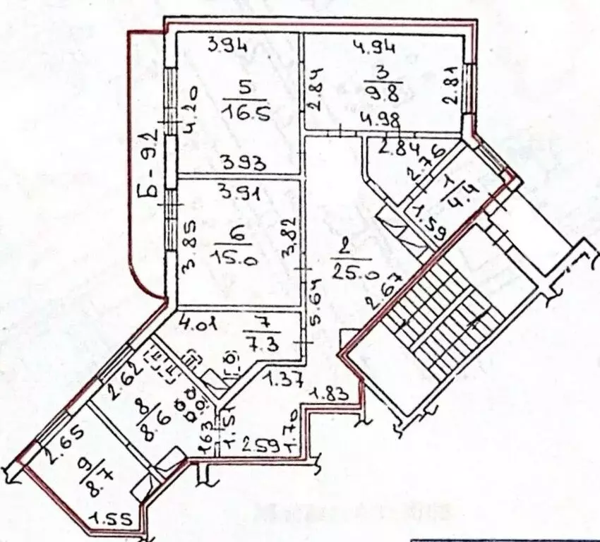 4-комнатная квартира: Санкт-Петербург, улица Коммуны, 50 (97.3 м) - Фото 0