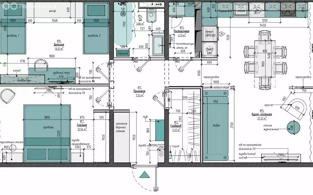 Квартира-студия: Иркутск, территория Гусарская, 7 (70.7 м) - Фото 1