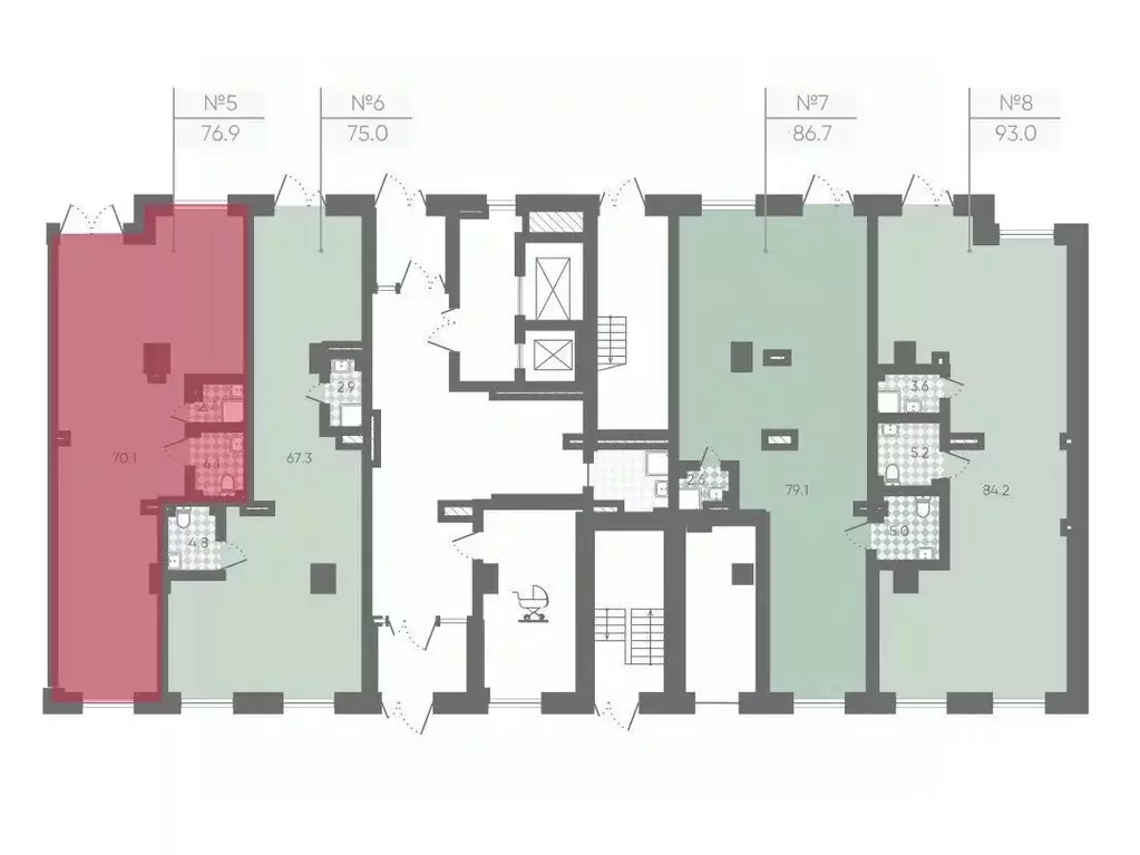 Офис в Санкт-Петербург Партизанская ул., 5 (78 м) - Фото 2