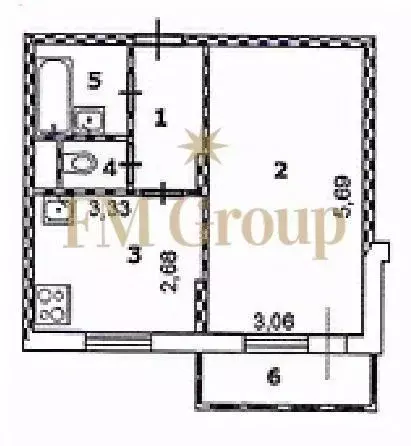1-к кв. Белгородская область, Белгород ул. Щорса, 55а (34.6 м) - Фото 2