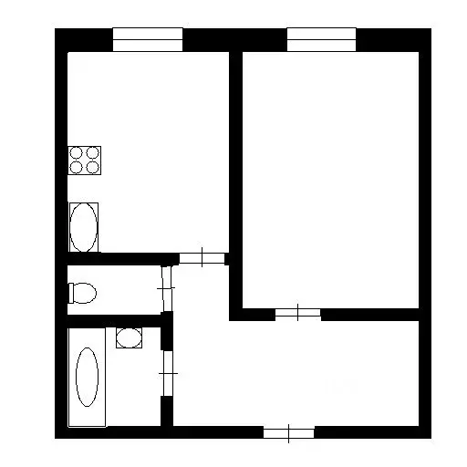 1-к кв. Татарстан, Казань ул. Батыршина, 27 (34.6 м) - Фото 1