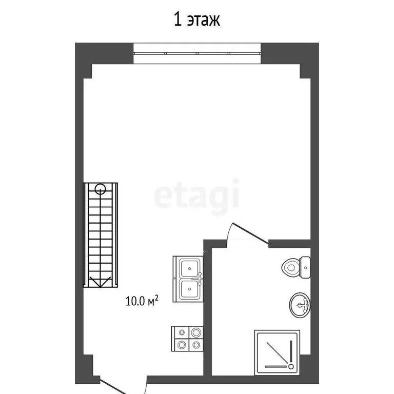 Квартира-студия: Алупка, улица Ленина, 66 (34 м) - Фото 2