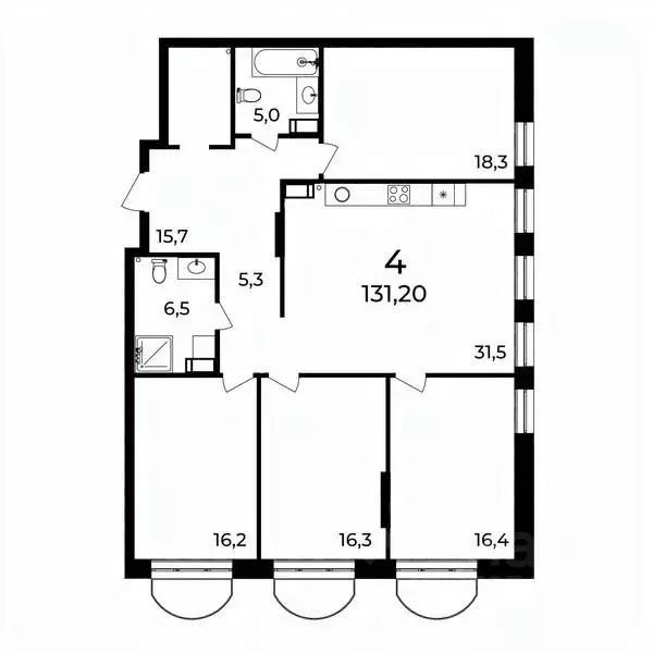 4-к кв. Нижегородская область, Нижний Новгород ул. Воровского, 8 ... - Фото 1