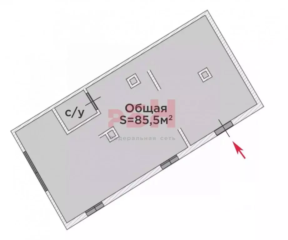 Торговая площадь в Тюменская область, Тюмень Меридиан Запад жилой ... - Фото 2