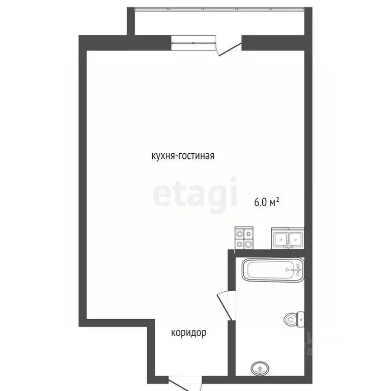 Студия Московская область, Воскресенск Новлянский мкр, ул. Кагана, 19 ... - Фото 2