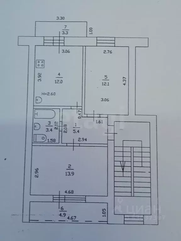 2-к кв. Краснодарский край, Горячий Ключ ул. Ленина, 242А (55.8 м) - Фото 1