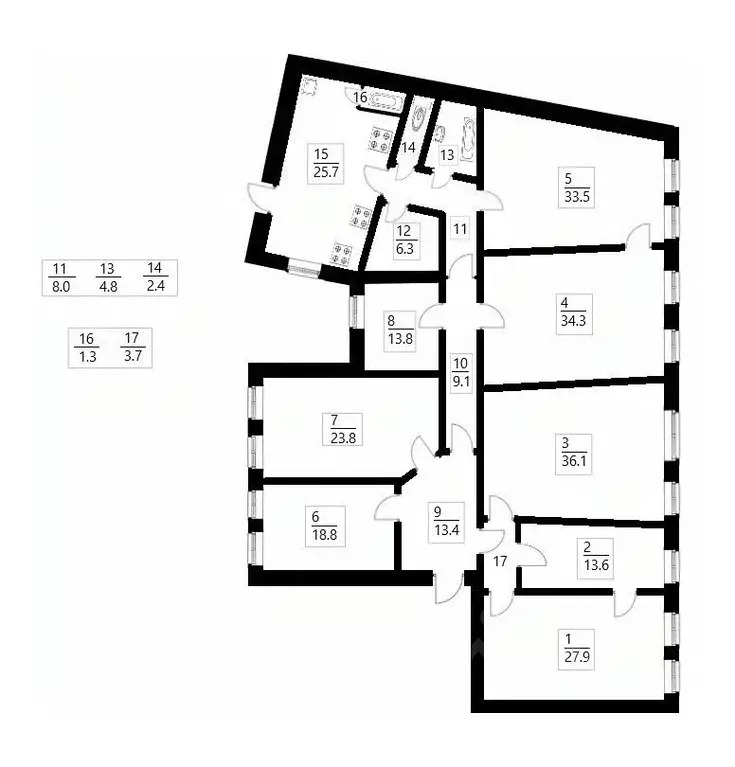 6-к кв. Санкт-Петербург ул. Большая Зеленина, 28 (276.0 м) - Фото 1