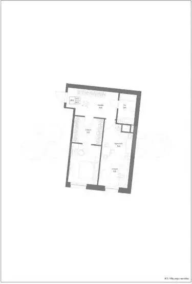 2-к. квартира, 60,6 м, 2/5 эт. - Фото 0