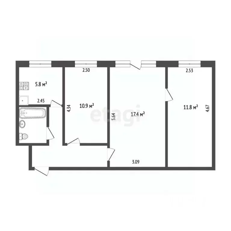 3-к кв. Московская область, Долгопрудный Павельцево мкр, ул. ... - Фото 1