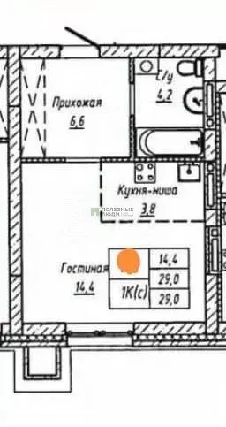 Студия Алтайский край, Барнаул ул. Чернышевского, 192А (29.9 м) - Фото 1