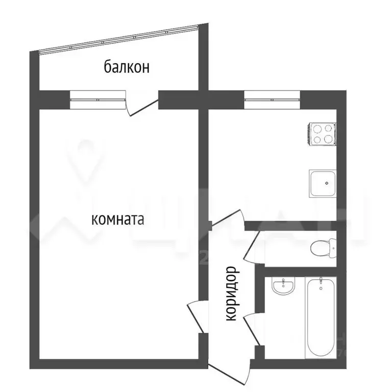 1-к кв. Санкт-Петербург ул. Бадаева, 8к1 (35.5 м) - Фото 2
