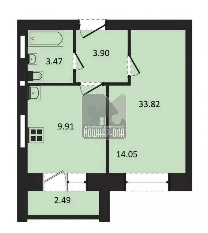 1-комнатная квартира: Йошкар-Ола, улица Анникова, 19 (34 м) - Фото 2