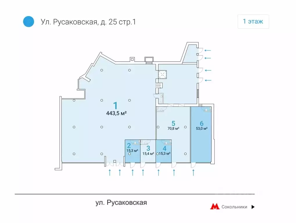 Помещение свободного назначения в Москва Русаковская ул., 25С1 (514 м) - Фото 0