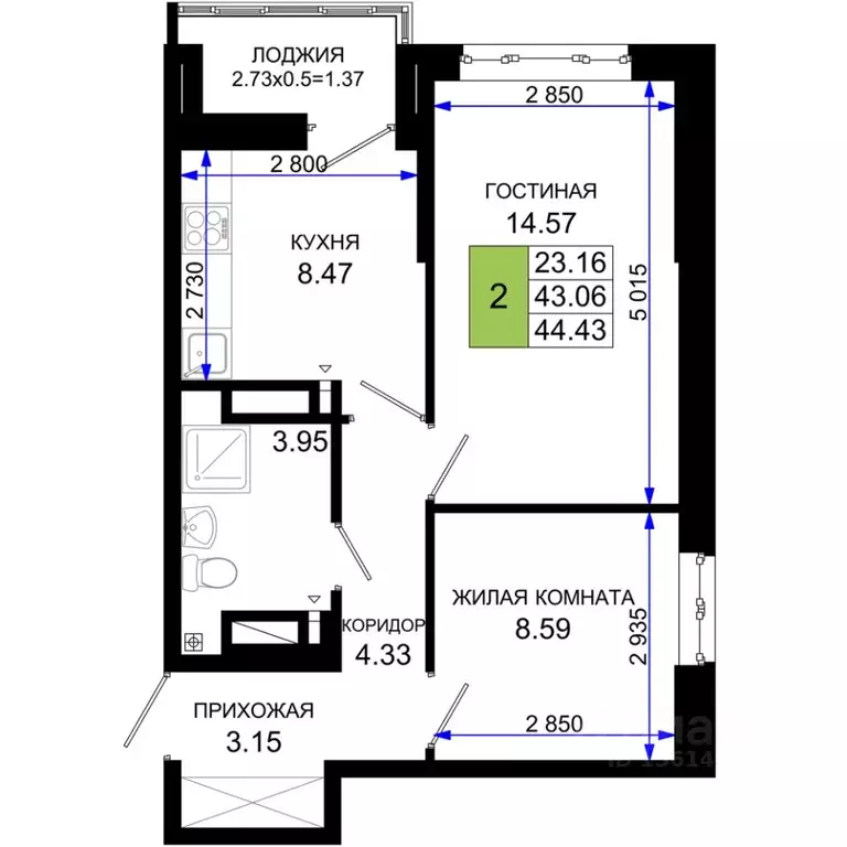 2-к кв. Ростовская область, Ростов-на-Дону Нефтекачка кв-л, Октябрь ... - Фото 0