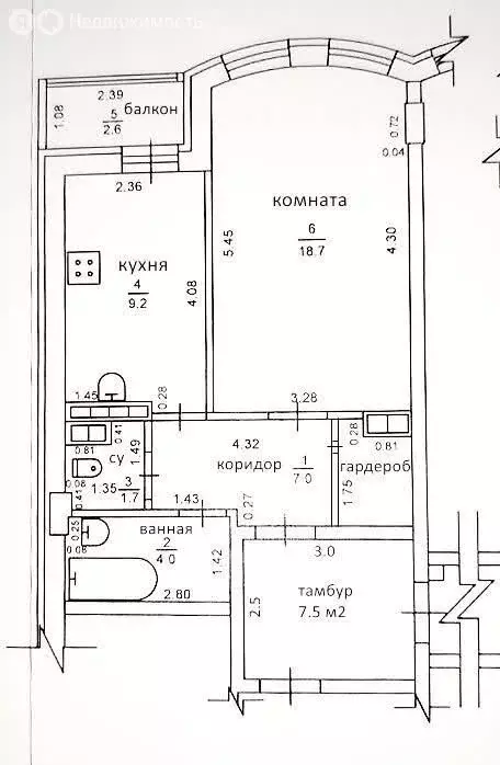 1-комнатная квартира: Горячий Ключ, улица Бабушкина, 36 (40.6 м) - Фото 1